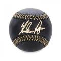NOLAN RYAN SIGNED BLACK LEATHER BASEBALL