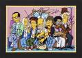 MULTIPLE MUSICIANS SIGNED THE SIMPSONS IMAGE