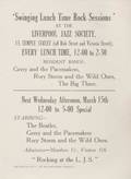 THE BEATLES EARLY CONCERT HANDBILL