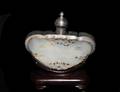 184 WHITE JADE OVERLAID METAL SNUFF BOTTLE
