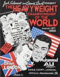 MUHAMMAD ALI VS BRIAN LONDON 1966 OFFICIAL ONSITE FIGHT PROGRAM