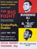 MUHAMMAD ALI VS ALVIN BLUE LEWIS 1972 OFFICIAL ONSITE FIGHT PROGRAM