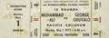 MUHAMMAD ALI VS GEORGE CHUVALO II 1972 ORIGINAL FIGHT TICKET