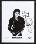 MICHAEL JACKSON SIGNED PHOTOGRAPH