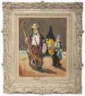 OIL PAINTING OF CIRCUS CLOWNS