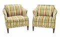GRETA GARBO PAIR OF VELOUR UPHOLSTERED CLUB CHAIRS