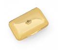 GRETA GARBO GOLD TONE COMPACT WITH CROWN ON LID