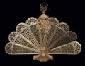 144 BRASS FANSHAPED FIREPLACE SCREEN