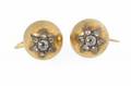 GRETA GARBO PAIR OF VICTORIAN DIAMOND STAR EARRINGS DESIGNED IN SILVERTOPPED 18K YELLOW GOLD