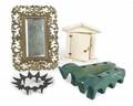 GRETA GARBO BRASS MIRROR AND OTHER DECORATIVE ITEMS