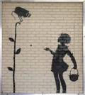 BANKSY BRITISH FLOWER GIRL 2008