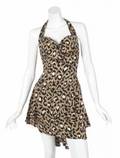 CYD CHARISSE JUNGLE CAT HALTER DRESS