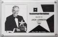 WALTER MATTHAU SALUTE TO JACK LEMMON PLAQUE