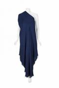 CYD CHARISSE NAVY SILK GALANOS DRESS