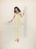 ELIZABETH TAYLOR CLEOPATRA COSTUME AND JEWELRY CONCEPTUAL SKETCH