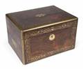 ELIZABETH TAYLOR MUMS ANTIQUE ENGLISH DRESSING BOX