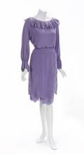 ELIZABETH TAYLOR VIOLET SILK ENSEMBLE