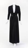 ELIZABETH TAYLOR BLACK SILK JERSEY GOWN