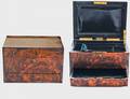 424 REGENCY BURL WALNUT WORK BOX