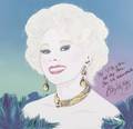 EVA GABOR SIGNED CLAYTON LEFEVRE PAINTING