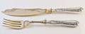 138 CONTINENTAL SILVER HANDLE FISH SLICE AND FORK