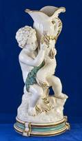 130 CONTINENTAL PORCELAIN FIGURAL VASE