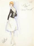 CAROL BURNETT EDITH HEAD SIGNED SKETCH