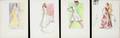 TRAVILLA FASHION SKETCHES CIRCA 1960S