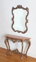 LOUIS XV STYLE CONSOLE TABLE AND PIER MIRROR