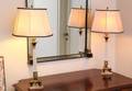 PAIR OF FRENCH GILTMETAL AND CRYSTAL TABLE LAMPS