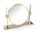BRASS AND NICKEL VANITY MIRROR