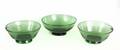 SET OF GREEN GLASS TABLE ARTICLES