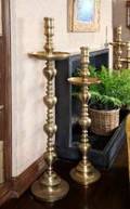 GROUP OF BRASS CANDLESTICKS