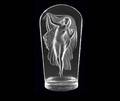199 LALIQUE MOLDED FROSTED AND CLEAR CRYSTAL SEAL