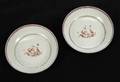 PAIR OF 18TH CENTURY LOWESTOFT SAUCERS