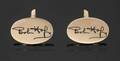 A PAIR OF 14K YELLOW GOLD CUFFLINKS