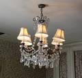 CUT AND PRESSED GLASS CHANDELIER
