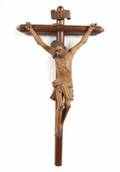 ANTIQUE CARVED WOOD CRUCIFIX 