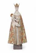 EUGENIO PATTARINO ITALIAN18851971 POLYCHROME STANDING MADONNA AND CHILD