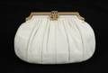 DOLORES HOPE JUDITH LEIBER WHITE CLUTCH