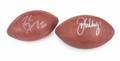 JOHN ELWAY AND PEYTON MANNING SIGNED FOOTBALLS