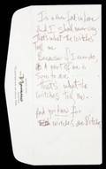 JIMI HENDRIX HANDWRITTEN LYRICS