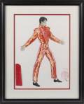 MICHAEL JACKSON COSTUME DESIGN SKETCH BY TED SHELL  