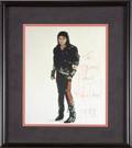 MICHAEL JACKSON SIGNED AND INSCRIBED IMAGE
