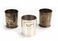 GRETA GARBO GROUP OF STERLING SHOT GLASSES