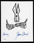 JIMMY STEWART SIGNED HARVEY DRAWING