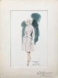 GRACE KELLY HELEN ROSE CIVIL CEREMONY WEDDING DRESS SKETCH