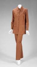 GRETA GARBO BROWN SHIRT AND TROUSER SET