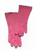 GRETA GARBO PINK SUEDE GLOVES