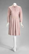 GRETA GARBO PINK SILK JACQUARD DRESS